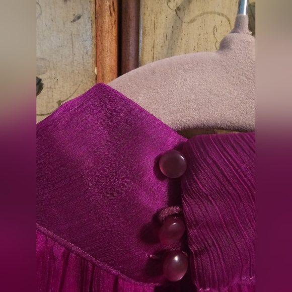 Vintage Fuschia Chiffon Dress by BETTER B. - Picture 4 of 12